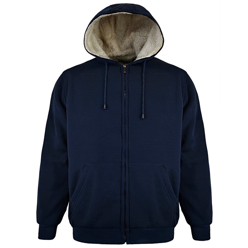 Victory Outfitters Men's Sherpa Lined Fleece Jacket Navy Small